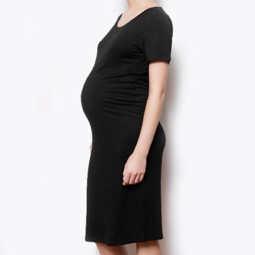Storq Maternity Dress - Short Sleeve - Black